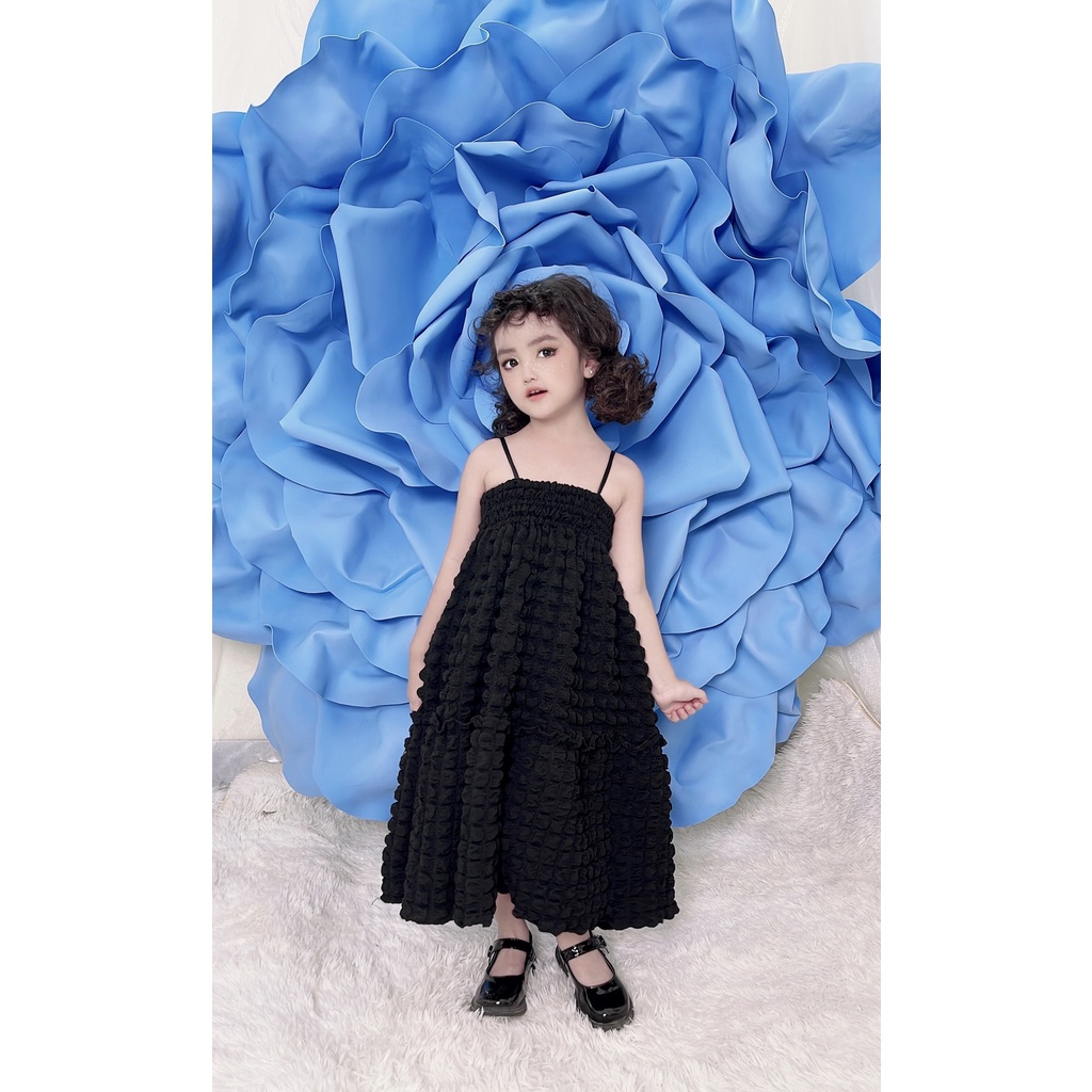 Đầm cho bé bông gòn đen HOMI BABY HOUSE váy cho bé gái đi chơi dạo phố