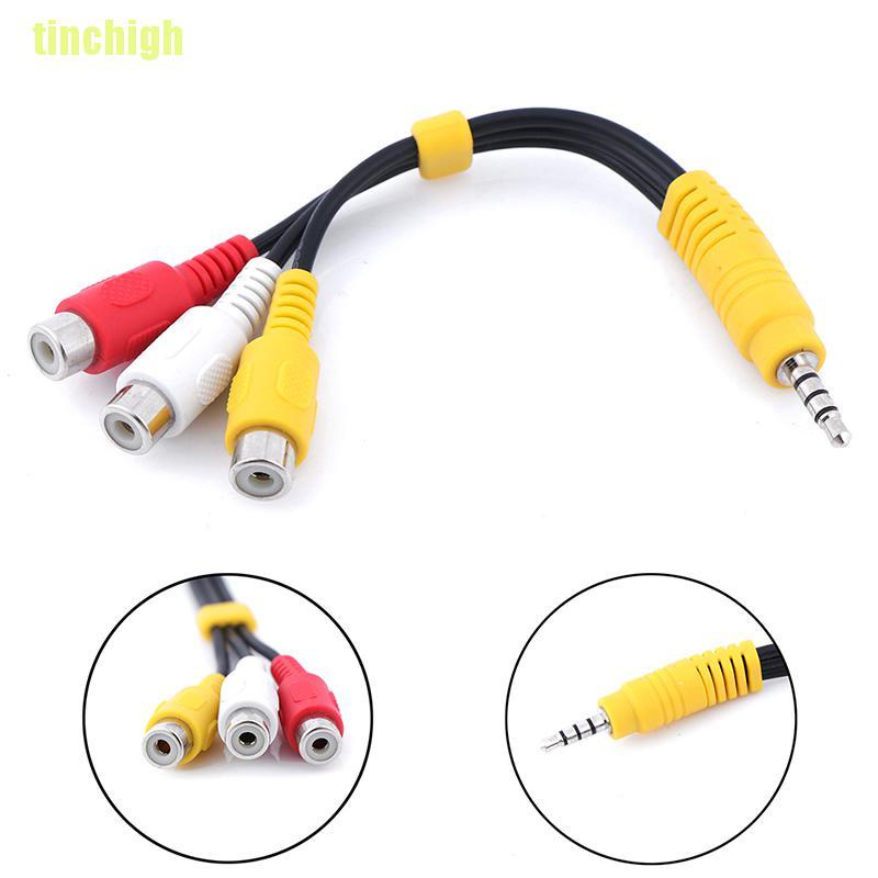 1 Đầu Chuyển Đổi Âm Thanh Rca 3.5mm Sang 3 Cổng Rca Chuyên Dụng