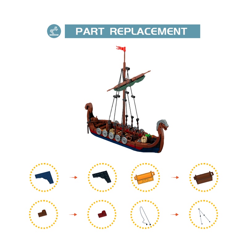 Bộ Đồ Chơi Lắp Ráp Mô Hình 463 Mảnh Ghép Tàu Cướp Biển
