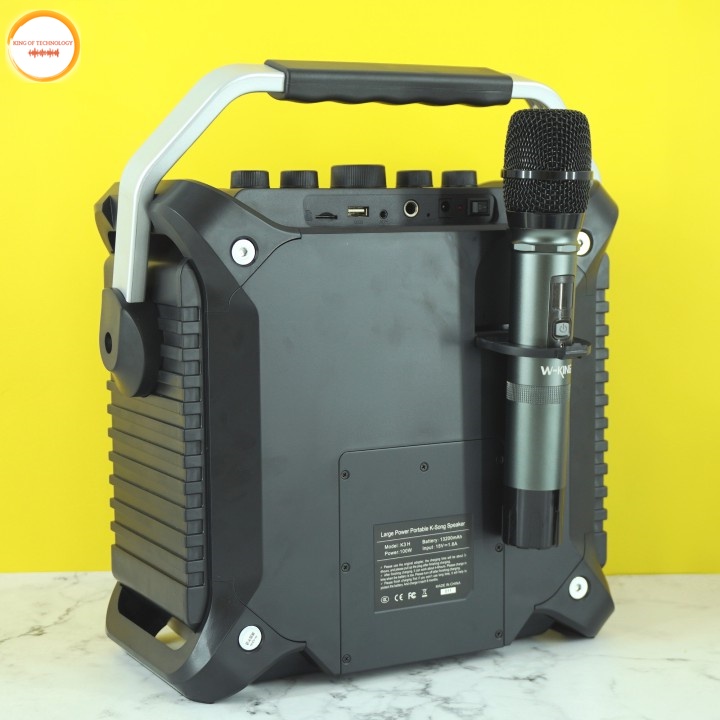 Loa karaoke bluetooth W-King K3H 100W tặng kèm mic, Loa di động, Pin cực lâu - BH 12 tháng