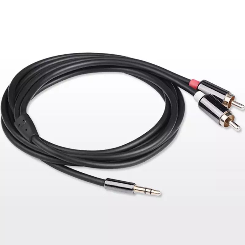 Dây cáp audio - Dây tín hiệu 3.5 ra 2 RCA hoa sen - AV dài 2 mét
