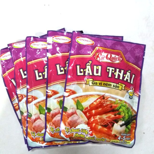 Com bo 5 gói gia vị lẩu thái aji- quick.55g.