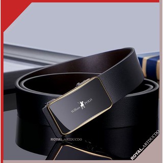 Thắt lưng da nam - dây nịt nam da bò thật 100% - dùng khóa tự động - Full box hộp đựng cao cấp WILLIAM POLO