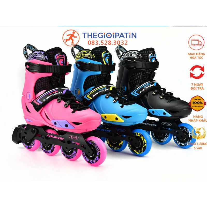 Giày patin trẻ em Micro Discovery chính hãng, giày patin cao cấp cho bé hàng cao cấp kèm phụ kiện