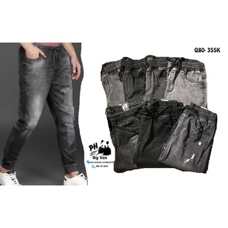 [BIGSIZE NAM] Quần Joger Jean Thun Dài màu xám co giãn bigsize từ 80-130kg