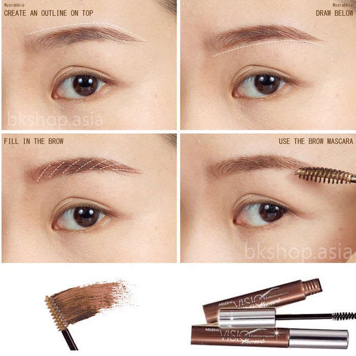 MASCARA CHÂN MÀY MISTINE VISIO BROWS CHÍNH HÃNG - 3476