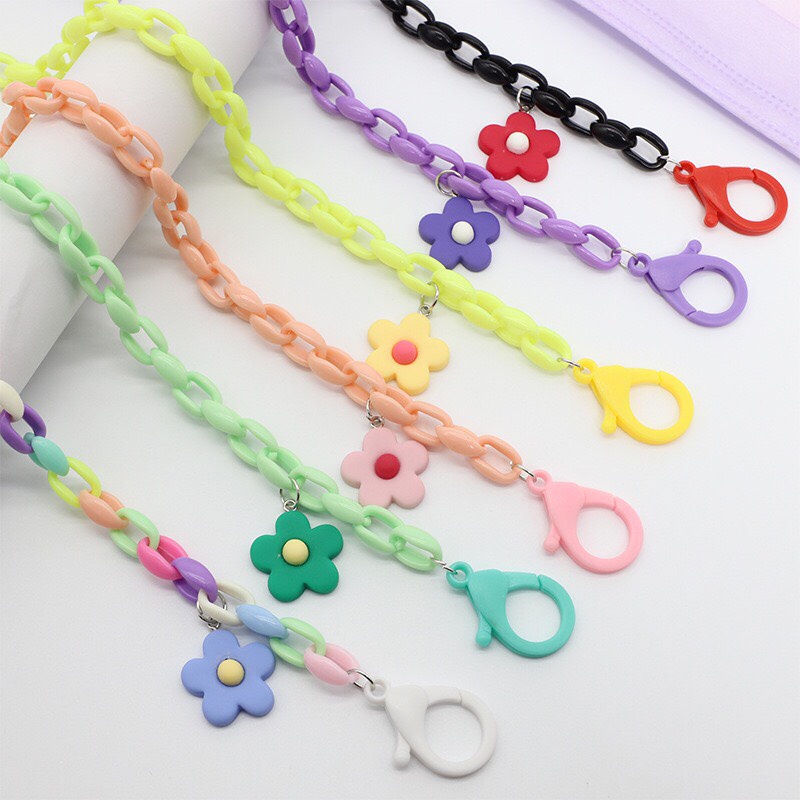 Dây Đeo Khẩu Trang Nhựa Dạng Xích Hot Trend - Hình Gấu Đủ Màu Sắc - Phù Hợp Cho Mọi Lứa Tuổi Dobi K5