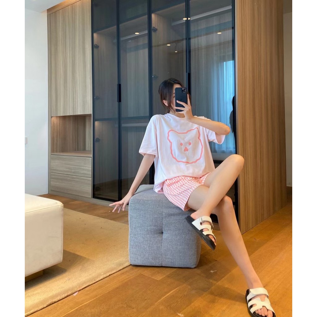Set đồ mặc nhà nữ hình gấu siêu xinh
