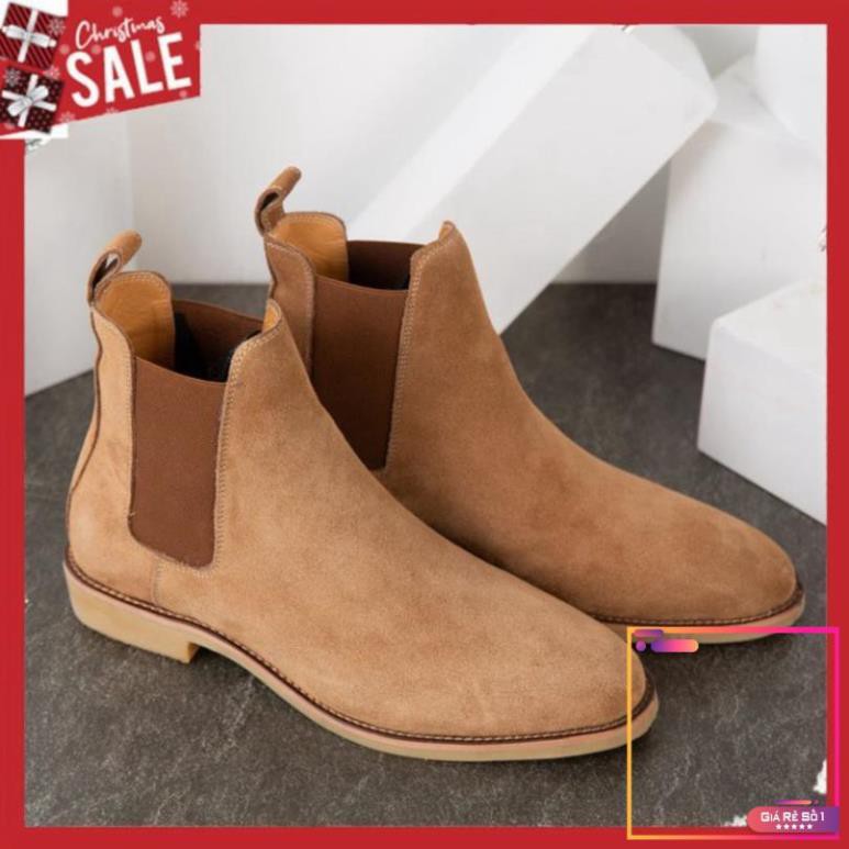 Giày Chelsea Boots nam SN02 da lộn cao cổ đế cao cá tính năng động trẻ trung  -V1