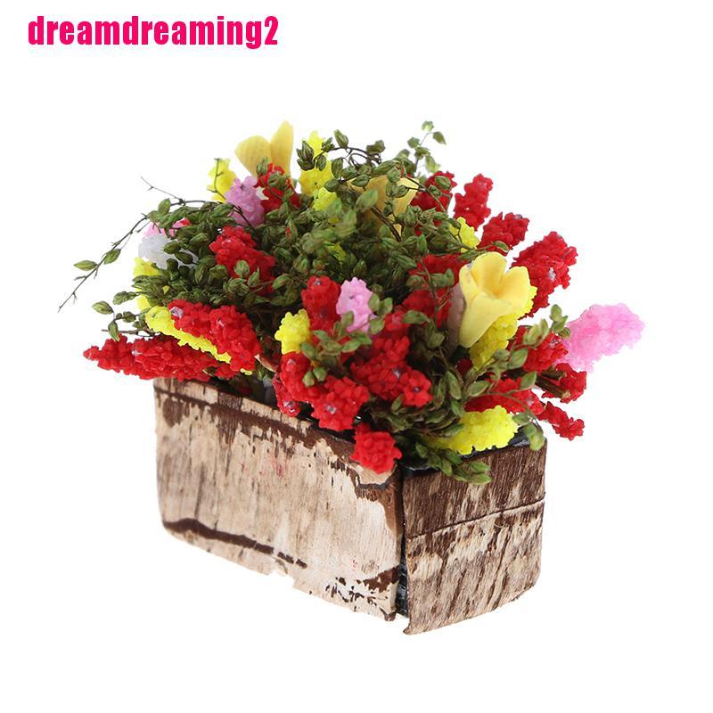 Chậu Hoa Giả Tỉ Lệ 1 / 12 Dùng Trang Trí