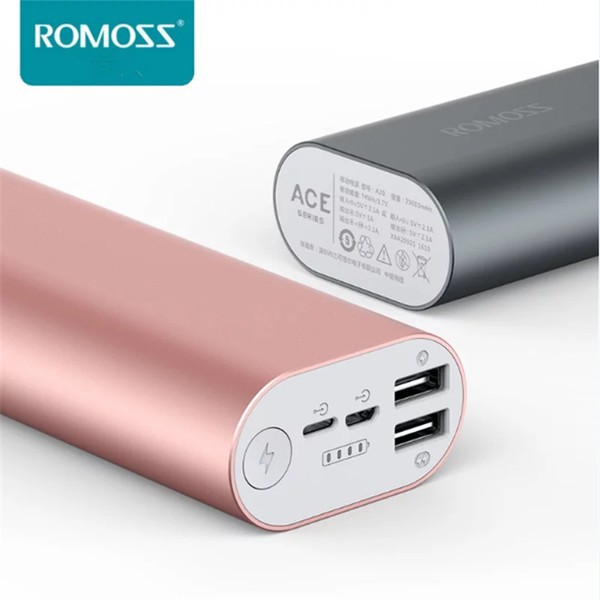 Pin Romoss 10000mAh ACE Nhôm - Chính hãng