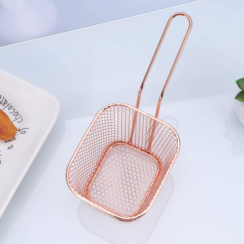 Set 2 Rổ Vuông Mini Chiên Khoai Tây Tiện Lợi