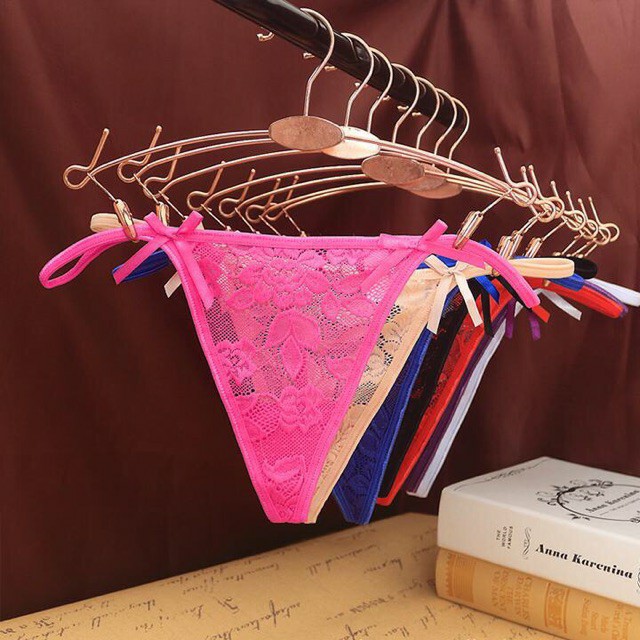 Quần lọt khe ren nơ dây siêu nhỏ 6809