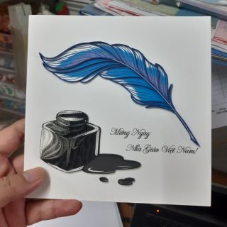 THIỆP QUILLING, THIỆP HANDMADE MỪNG NGÀY NHÀ GIÁO