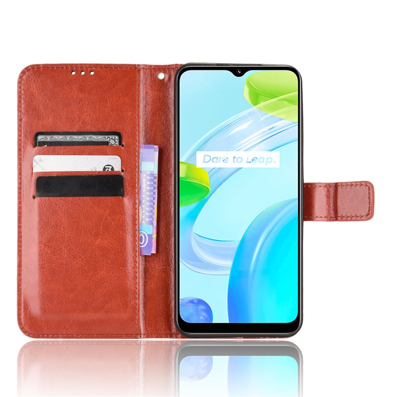 Ốp Điện Thoại Da PU Kiểu Ví Lật Có Đế Cho Realme Narzo 50i Prime Realme Narzo50i Prime