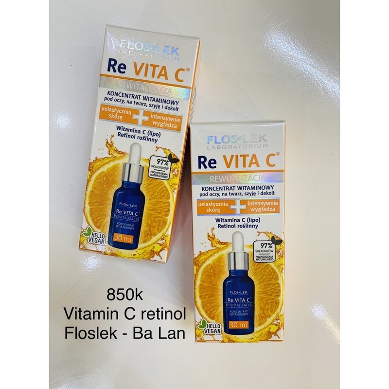 TINH CHẤT DƯỠNG SÁNG, MỜ THÂM SẠM NÁM TRẺ HOÁ FLOSLEK RE VITA C 30ML