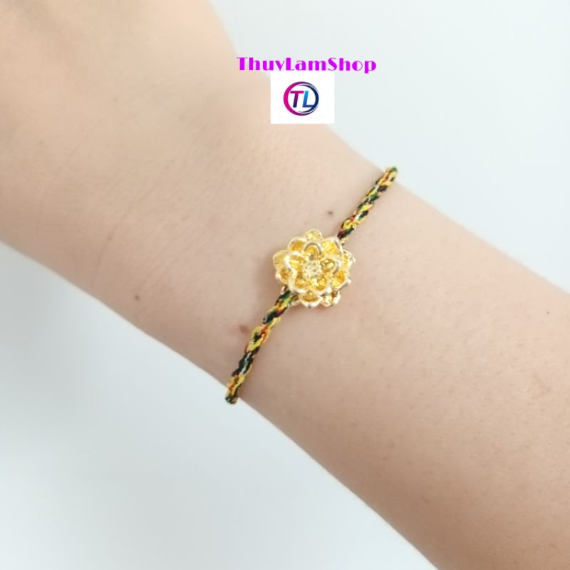 Vòng Tay  ngũ sắc Nepal bông sen Cao Cấp Mang Lại Vận May Và Hạnh Phúc
