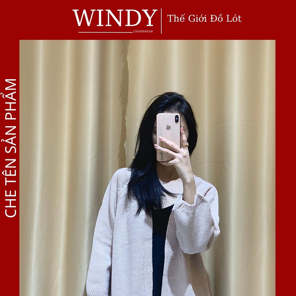 Áo Khoác Len Nữ Cadigan Chất Dày Dặn Cao Cấp Thu Đông Hàng VNKX Windy Secret