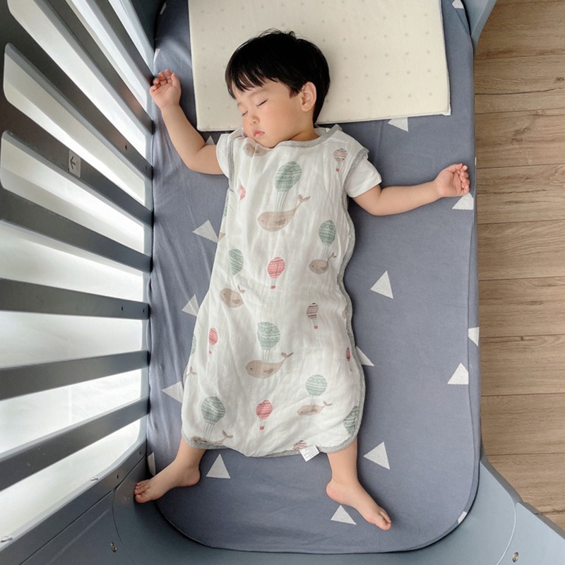 Túi Ngủ Không Tay 4 Lớp Chất Liệu Cotton Tre Cho Bé