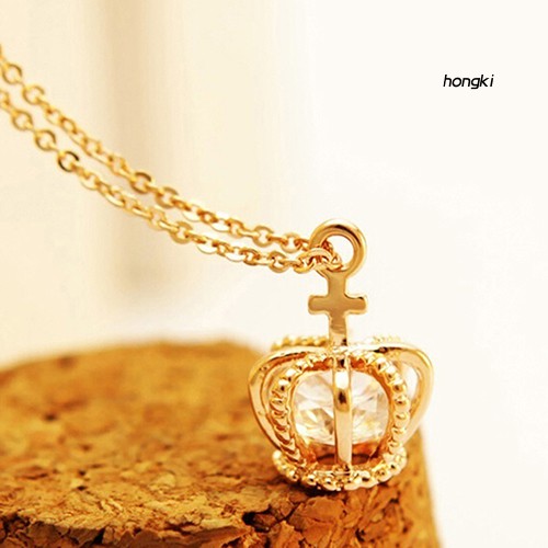 Dây Chuyền Hợp Kim Mặt Hình Vương Miện Đính Đá Xinh Xắn Cho Nữ
