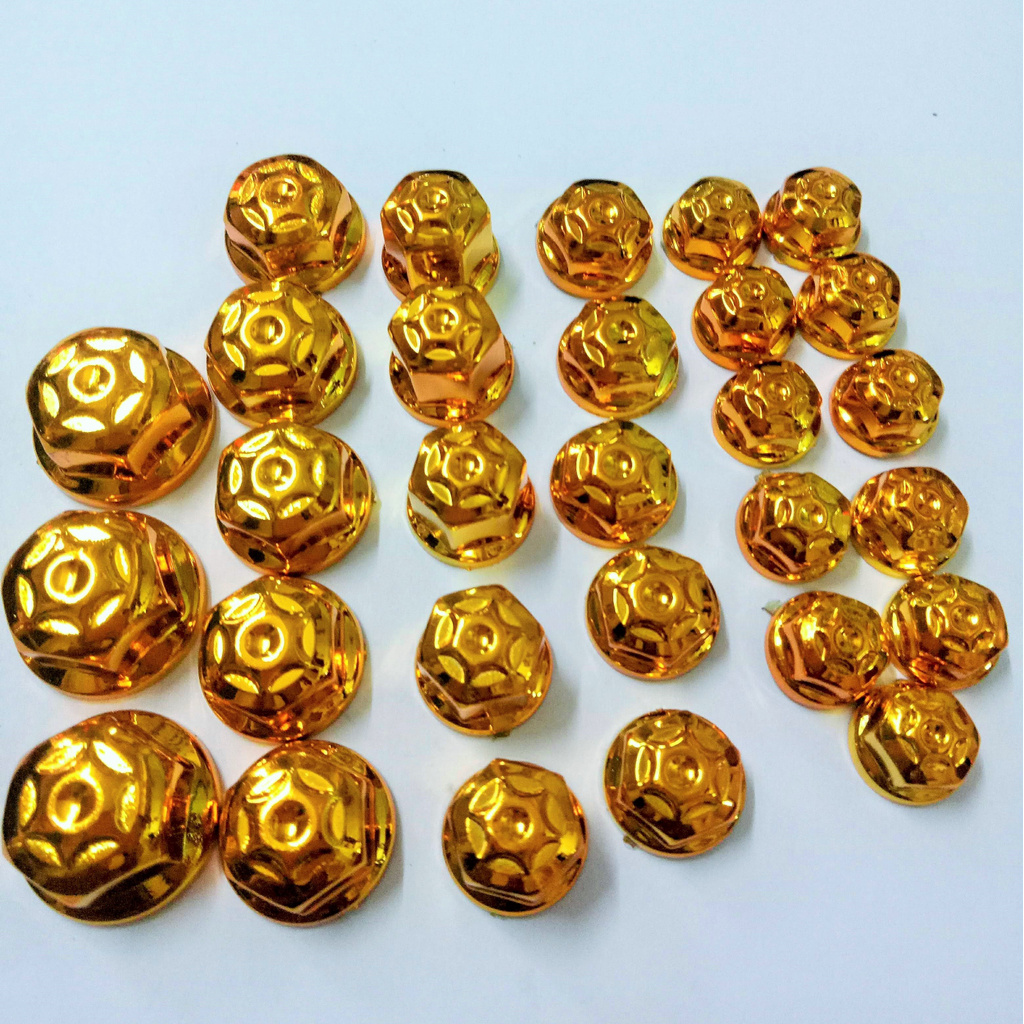 Bộ chụp ốc  màu vàng gắn xe máy , xe điện , xe đạp