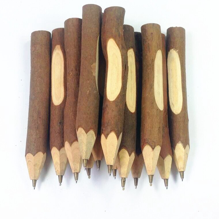 Bộ 2 bút bi thân gỗ tự nhiên phong cách tự làm thân thiện môi trường