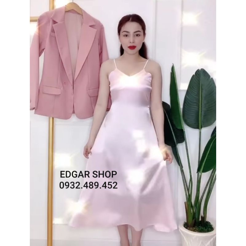ÁO VEST HỒNG NỮ 2 LỚP + ĐẦM MAXI, VIDEO THẬT 100%, ÁO KHOÁC VEST NỮ | BigBuy360 - bigbuy360.vn