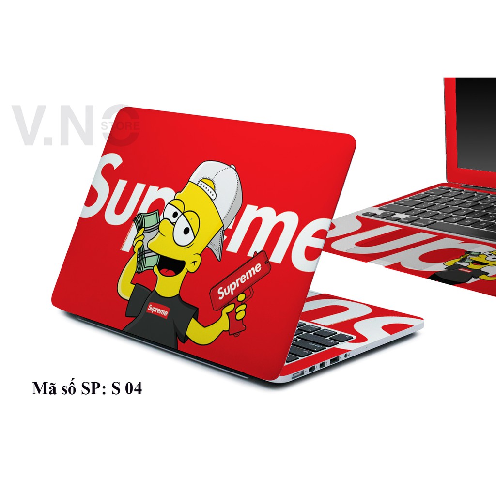 Skin dán laptop Supreme - Simpson 2 V.NO Skin cao cấp các dòng máy dell/acer/asus/lenovo/hp