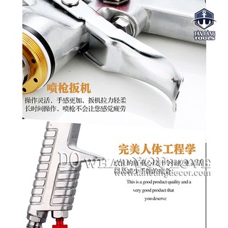 Súng Phun Sơn Gravity Feed HVLP E300 700 cc Bình Trên