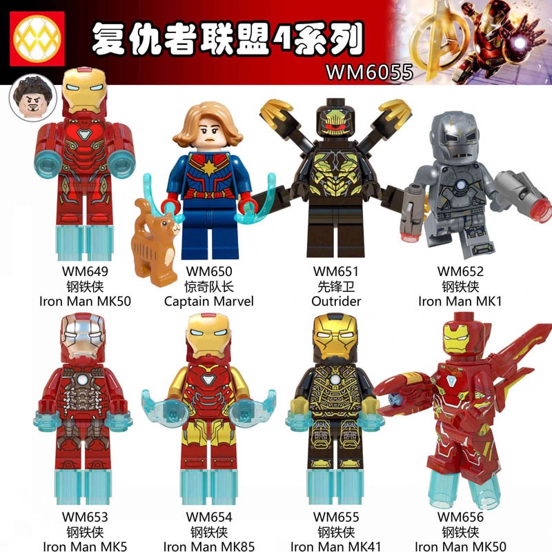 Marvel Mô Hình Nhân Vật Siêu Anh Hùng iron man ant-man captain america