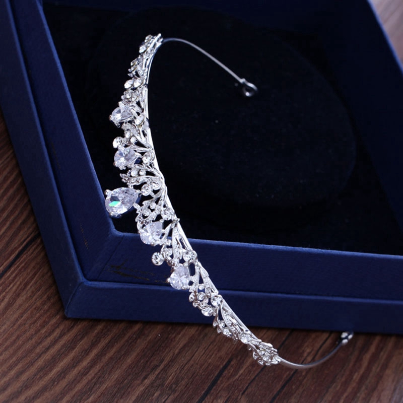 Vương miện cài tóc đính đá zircon sang trọng cho nữ