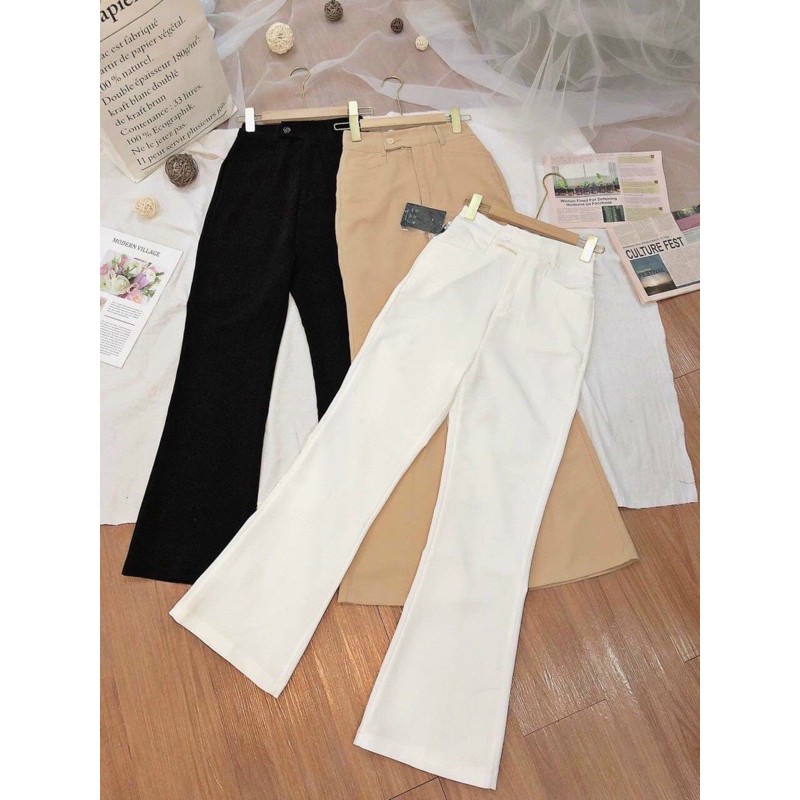 Quần vải tây ống loe- quần ống bass