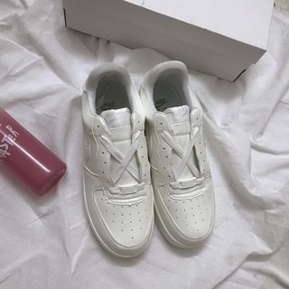 Giày AF1 Trắng Da Hai Lớp, Đế Đúc (36-43)