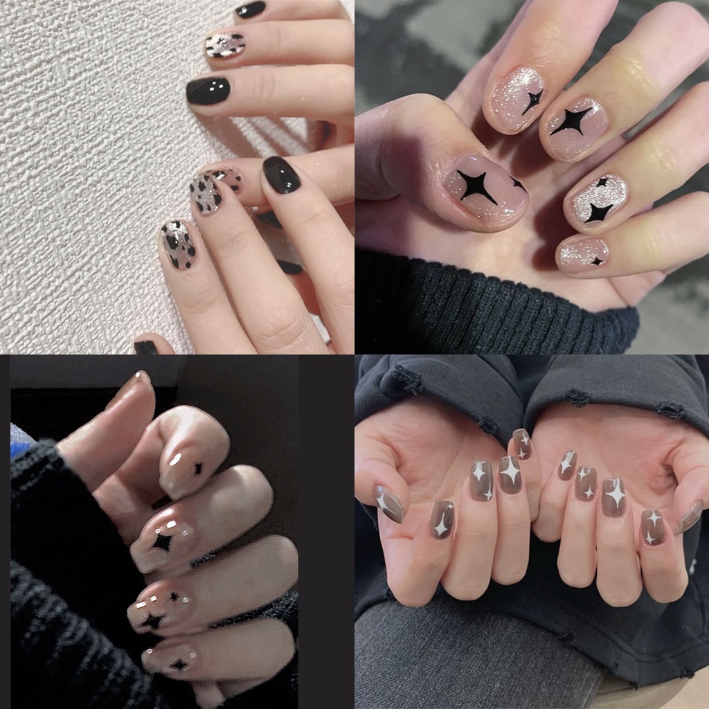 [Hàng mới về] Hộp 24 móng tay giả Mihan1 đầu hình vuông/ tròn có thể tháo rời