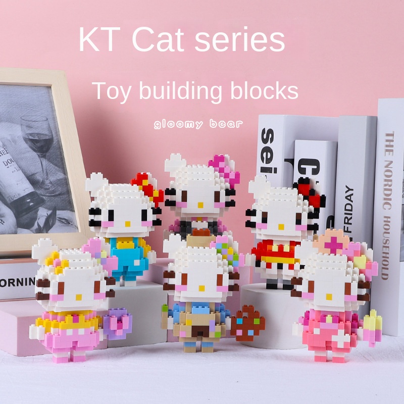 Đồ Chơi Khối Lắp Ráp Hình Mèo Hello Kitty Sáng Tạo