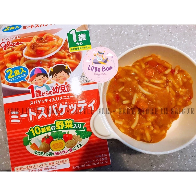 Gói thức ăn liền Glico Nhật cho bé 12M+  bay air