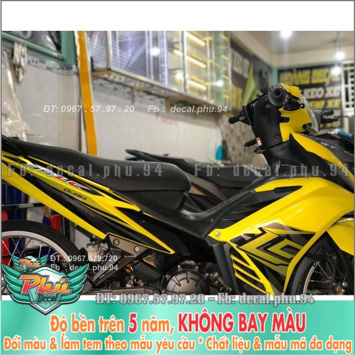 Tem rời Exciter 135 Lc vàng đen (H) -1