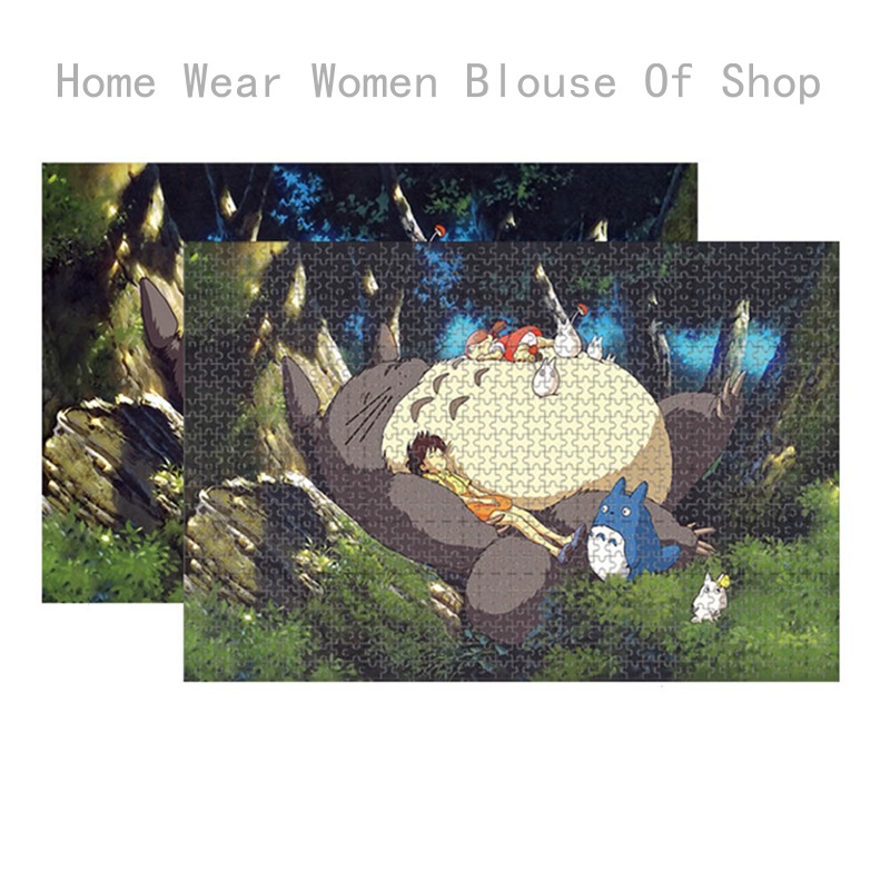 Bộ đồ chơi xếp hình 1000 mảnh hình Anime One Piece My Neighbor Totoro