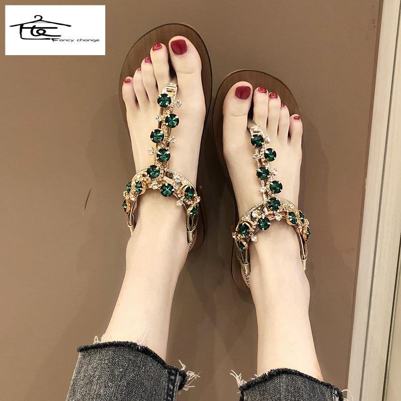 Hàng Có Sẵn Bán Chạy ~ Sandal Đế Phẳng Phong Cách Mới Mùa Hè Dễ Phối Đồ Cho Nữ Sinh