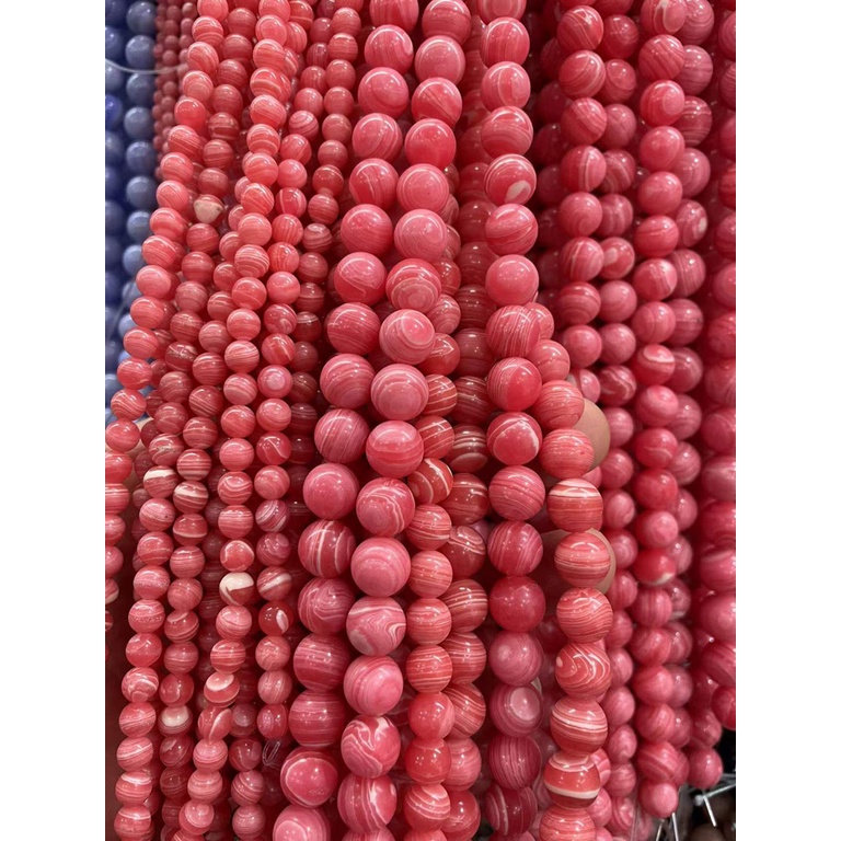 DIY Imitation Red Rhodochrosite Round Beads for Making Accessories 6/8/10mm