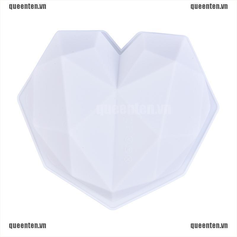 3D Heart Shape Diamond Love Chocolate Moulds Candy Mold For Wedding Baking QUVN