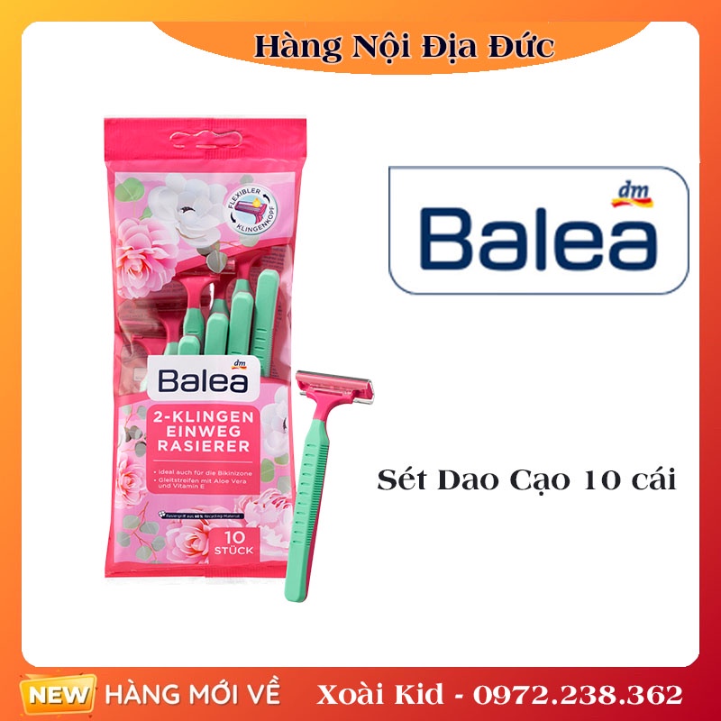 Bộ Kem ức chế lông mọc chậm dưỡng da sau wax lông, cạo lông Balea Đức - Date mới Đủ Bill