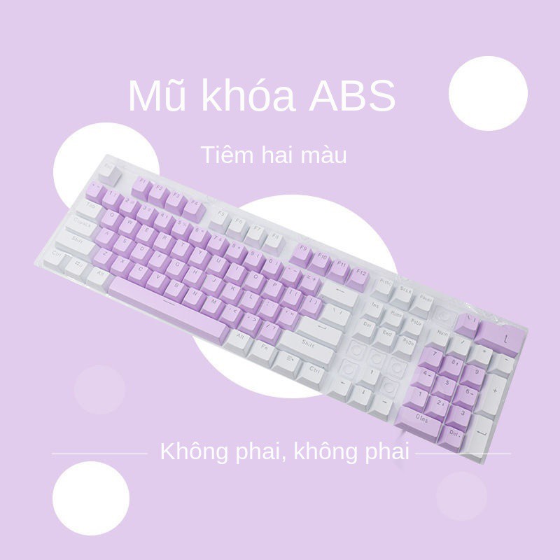 bàn phím cơ 87 104 ABS bột mờ màu trắng xanh xám chủ đề Dalyou RKakko Duga Gauss keycap