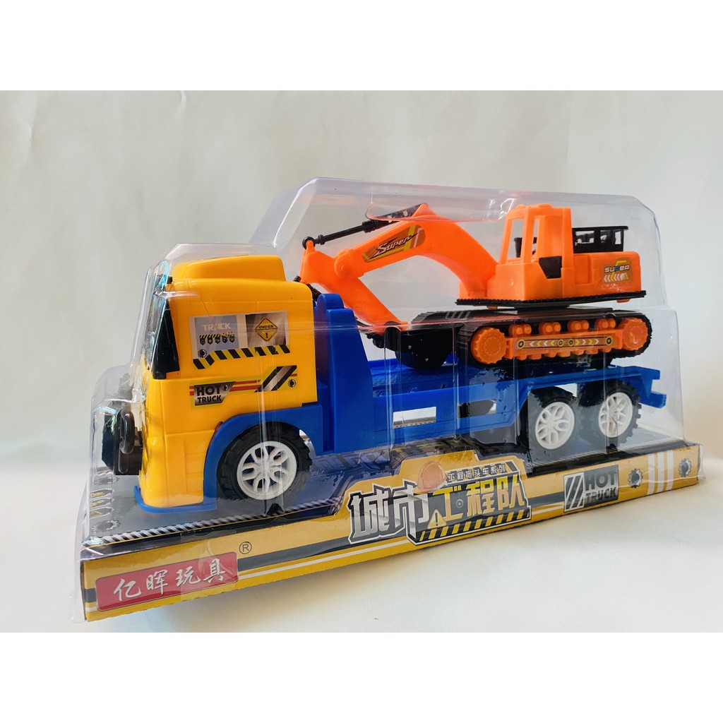Xe Cảnh Sát Đồ Chơi , Bộ Xe Đồ Chơi Kèm Máy Xúc, xe cẩu Đồ Chơi
