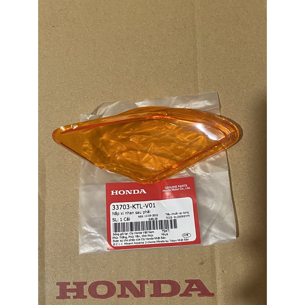 Nắp xi nhan sau bên phải HONDA WAVE A100, RS100 màu Vàng.