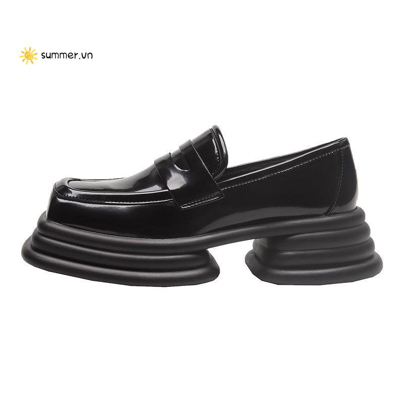Giày Da Bít Mũi Đế Dày Phong Cách Anh Quốc Cổ Điển 2022