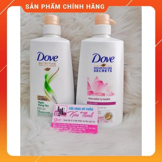 Dầu Gội Dove Óng Mềm Tự Nhiên và Ngăn Rụng Tóc