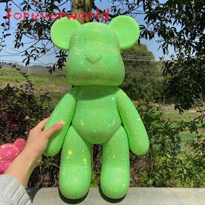 Gấu Bearbirck tự đính đá cực xinh, Bearbrick Handmade Full size 18-53cm