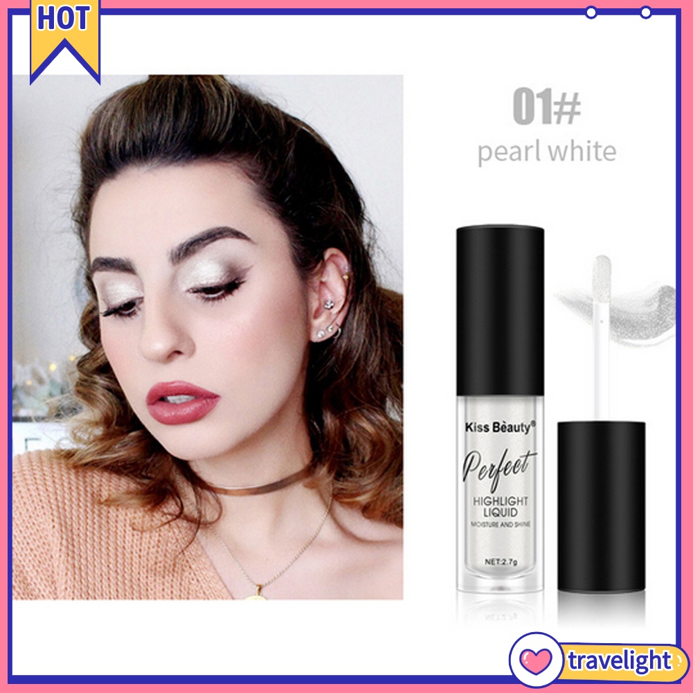 (Travelight) KISS BEAUTY Highlighter Contour Brighten Concealer Liquid Foundation Face Primer