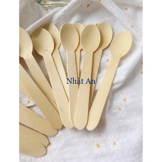 10 muỗng gỗ trà sữa, cà phê dài 15cm